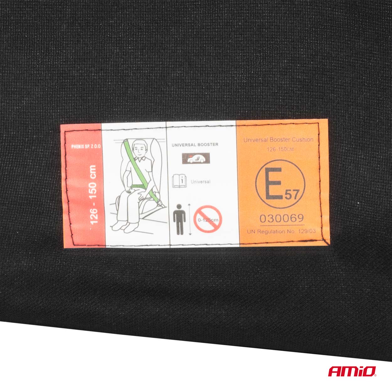 Amio - ΠΑΙΔΙΚΟ ΚΑΘΙΣΜΑ ΑΥΤΟΚΙΝΗΤΟΥ ΜΕ ΠΛΑΤΗ ΚΑΤΑΛΛΗΛΟ ΓΙΑ ΥΨΟΣ 126>150cm UN129/03 ΣΕ ΜΠΛΕ/ΜΑΥΡΟ ΧΡΩΜΑ - 1 τεμ. (04480/AM)