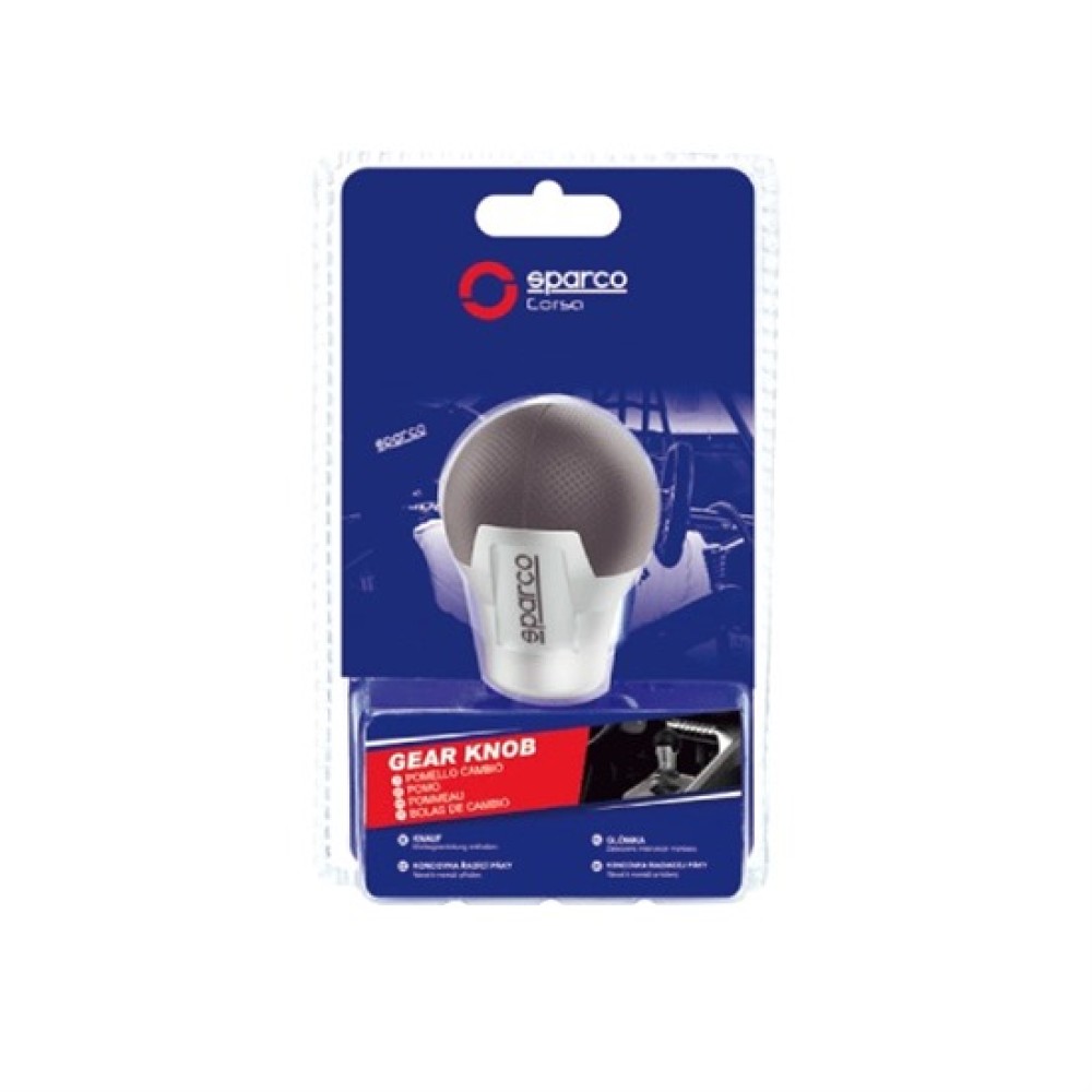 Πόμολο Ταχυτήτων SPARCO Roma Aluminium / Δέρμα (Μαύρο)