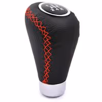 Πόμολο Ταχυτήτων Onyx Elegance PU Με Ταχύτητες (Μαύρο με Κόκκινη Ρίγα)