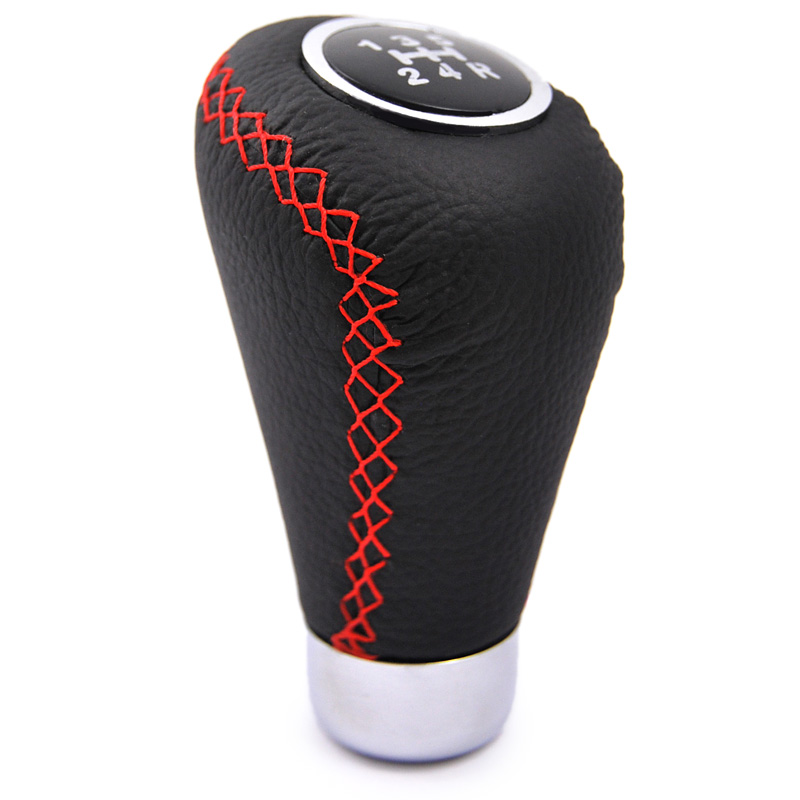 Πόμολο Ταχυτήτων Onyx Elegance PU Με Ταχύτητες (Μαύρο με Κόκκινη Ρίγα)