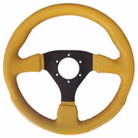 Τιμόνι GT1 Δέρμα (32cm/Κίτρινο)