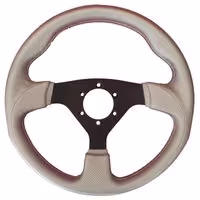 Τιμόνι SWM Δέρμα (33cm/Μαύρο - Γκρι)