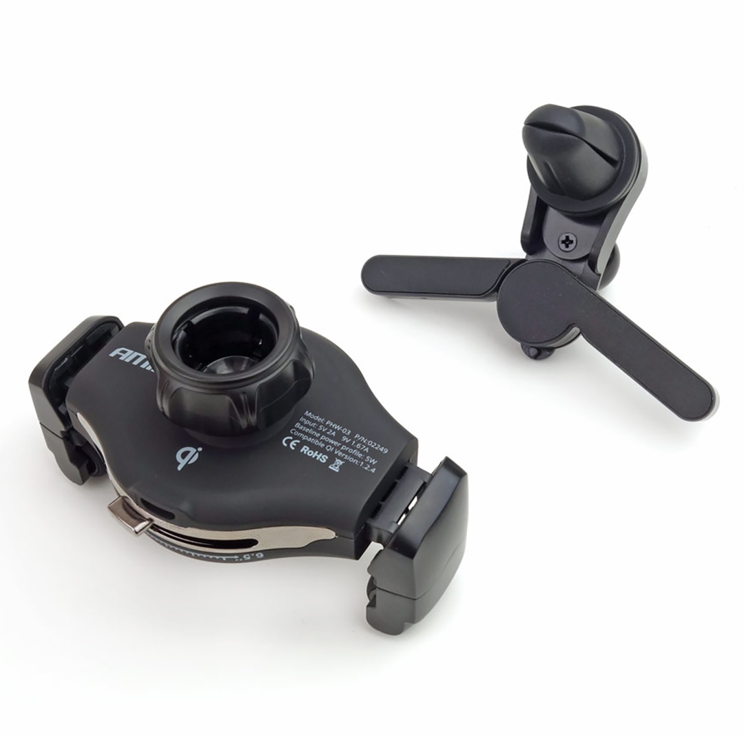 Amio - ΒΑΣΗ ΚΙΝΗΤΟΥ ΑΕΡΑΓΩΓΟΥ PHW-03 ΜΕ ΑΣΥΡΜΑΤΟ ΦΟΡΤΙΣΤΗ 5V 2A ΓΙΑ ΚΙΝΗΤΑ ΜΕ ΕΠΑΓΩΓΙΚΗ ΦΟΡΤΙΣΗ - 1 ΤΕΜ. (02249/AM)