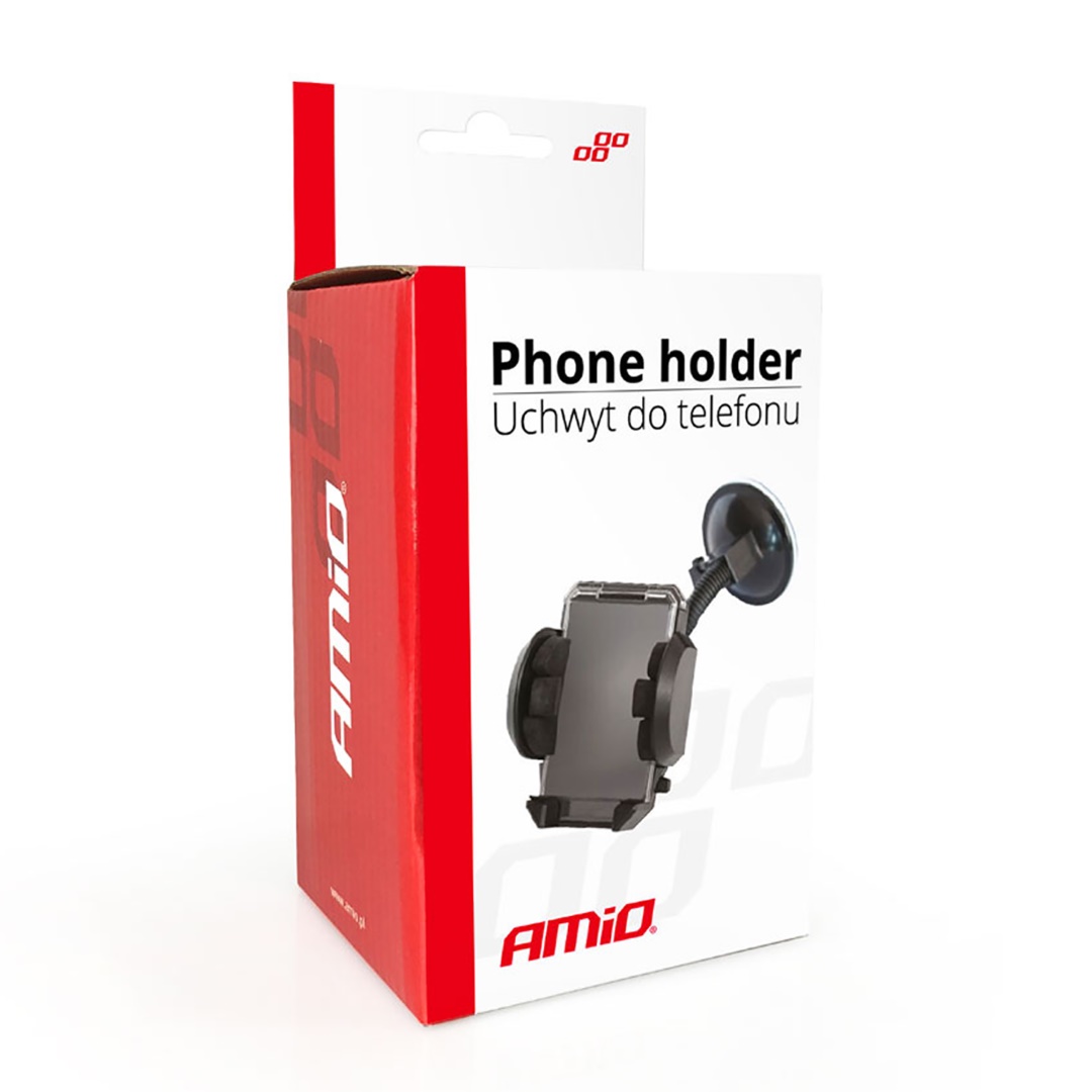 Amio - Βάση κινητού Hold-03 για αεραγωγό και τζάμι με βεντούζα – 1 τεμ. (01250/AM)