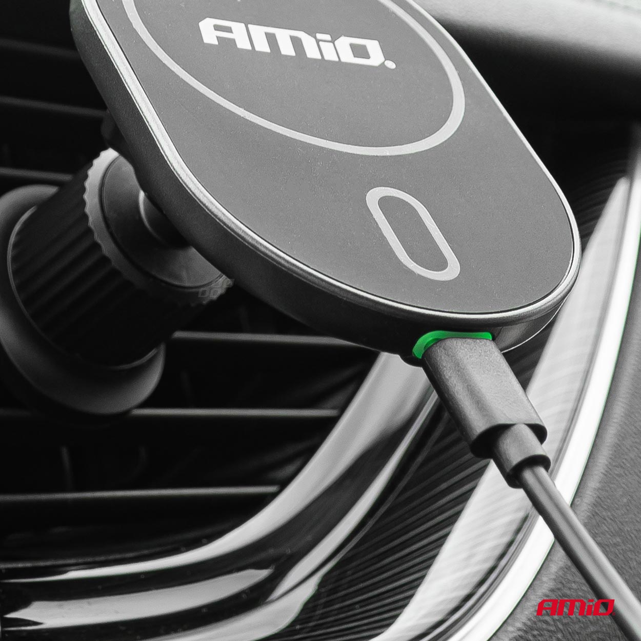 Amio - ΒΑΣΗ ΣΤΗΡΙΞΗΣ ΚΙΝΗΤΟΥ ΓΙΑ ΑΕΡΑΓΩΓΟ ΜΑΓΝΗΤΙΚΗ ΜΕ ΑΣΥΡΜΑΤΗ ΦΟΡΤΙΣΗ QUICK CHARGE 2A MAX15W MY MAG - 1 Τεμ. (03769/AM)