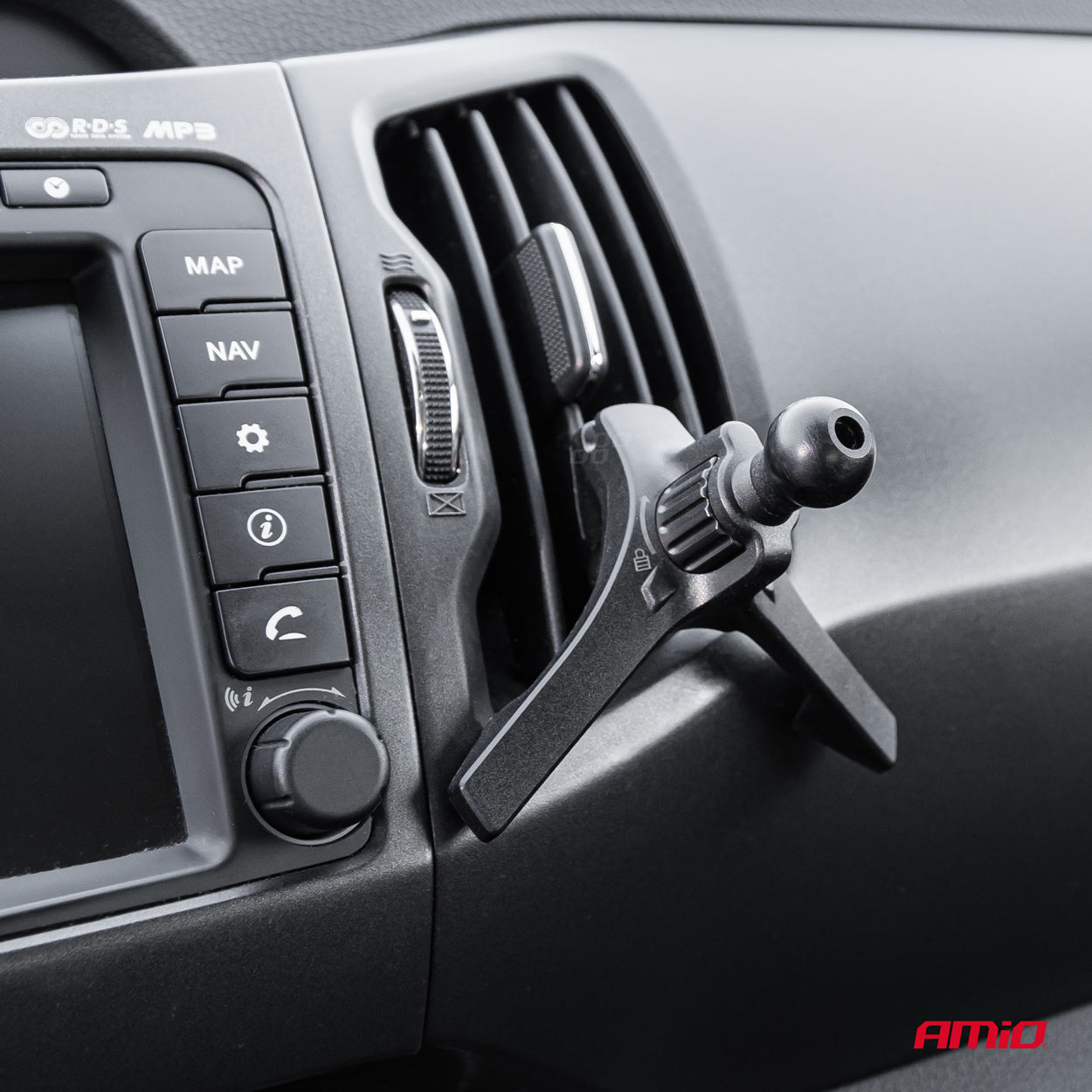 Amio - ΒΑΣΗ ΣΤΗΡΙΞΗΣ ΚΙΝΗΤΟΥ ΓΙΑ ΑΕΡΑΓΩΓΟ ΜΑΓΝΗΤΙΚΗ ΜΕ ΑΣΥΡΜΑΤΗ ΦΟΡΤΙΣΗ QUICK CHARGE QI2 15W 360° - 1 Τεμ. (04180/AM)