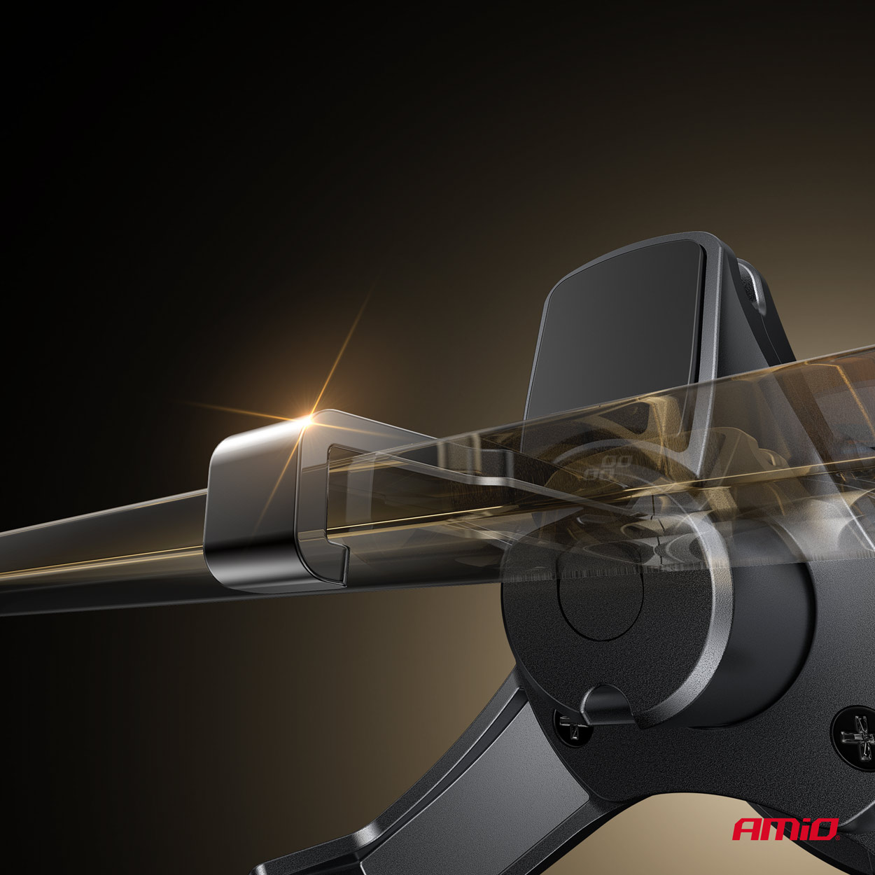 Amio - ΒΑΣΗ ΣΤΗΡΙΞΗΣ ΚΙΝΗΤΟΥ ΓΙΑ ΑΕΡΑΓΩΓΟ ΜΑΓΝΗΤΙΚΗ ΜΕ ΑΣΥΡΜΑΤΗ ΦΟΡΤΙΣΗ QUICK CHARGE QI2 15W 360° - 1 Τεμ. (04180/AM)