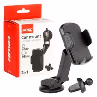 Amio - ΒΑΣΗ ΣΤΗΡΙΞΗΣ ΚΙΝΗΤΟΥ ΓΙΑ ΤΖΑΜΙ/ΑΕΡΑΓΩΓΟ 360° ΜΕ ΡΥΘΜΙΖΟΜΕΝΟ ΜΠΡΑΤΣΟ - 1 τεμ. (04136/AM)