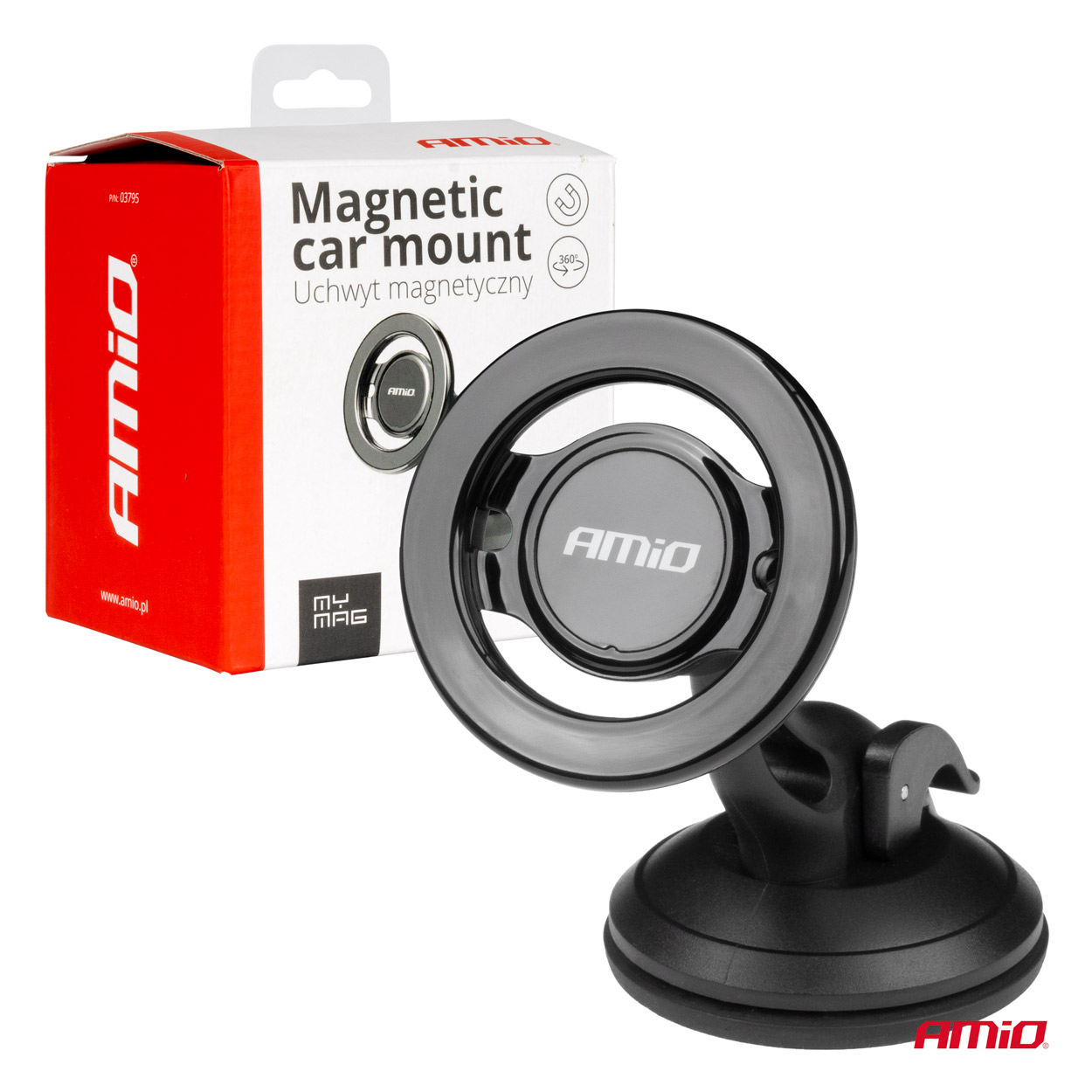 Amio - ΒΑΣΗ ΣΤΗΡΙΞΗΣ ΚΙΝΗΤΟΥ ΓΙΑ ΤΖΑΜΙ/ΤΑΜΠΛΟ ΜΑΓΝΗΤΙΚΗ ΜΕ ΒΕΝΤΟΥΖΑ MY MAG - 1 Τεμ. (03795/AM)