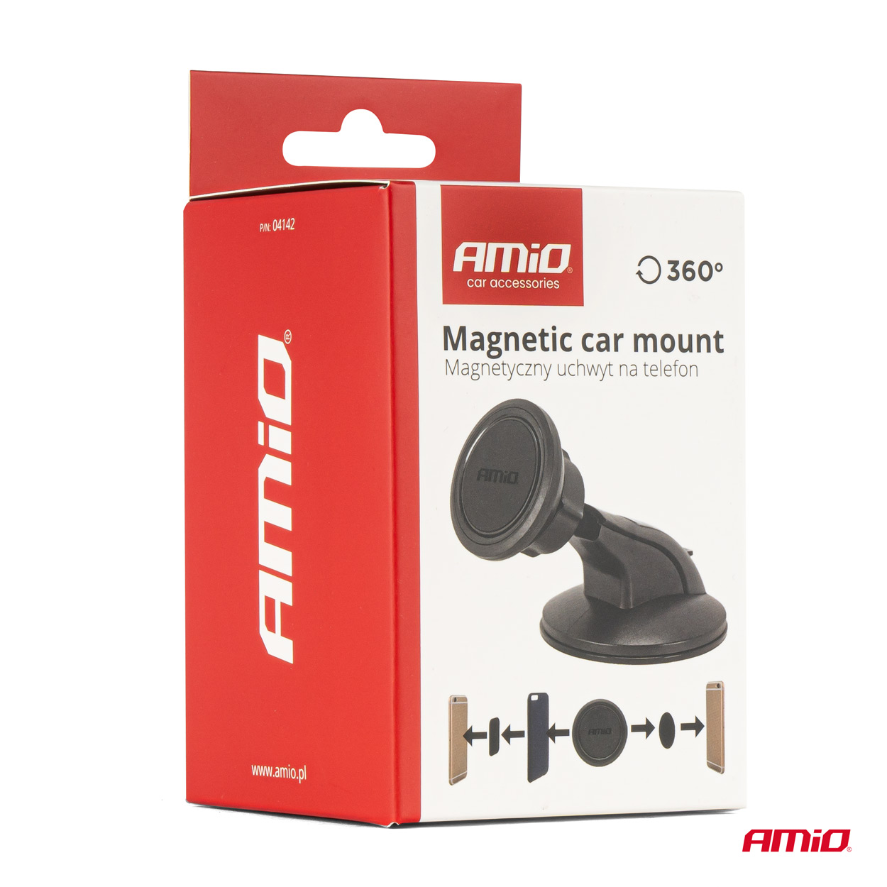 Amio - ΒΑΣΗ ΣΤΗΡΙΞΗΣ ΚΙΝΗΤΟΥ ΜΑΓΝΗΤΙΚΗ ΓΙΑ ΤΖΑΜΙ 360° - 1 τεμ. (04142/AM)