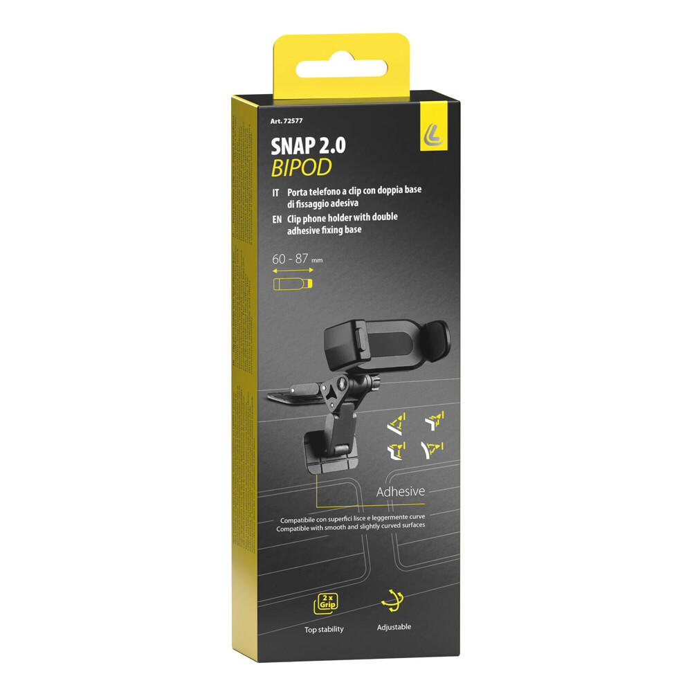 ΒΑΣΗ ΣΤΗΡΙΞΗΣ ΚΙΝΗΤΟΥ ΓΙΑ ΤΑΜΠΛΟ ΜΕ ΕΥΚΑΜΠΤΗ ΔΙΠΛΗ ΑΥΤΟΚΟΛΛΗΤΗ ΒΑΣΗ SNAP BIPOD 2.0 LAMPA - 1 ΤΕΜ.