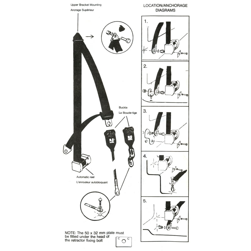 ΖΩΝH ΠΙΣΙΝΗ ΑΥΤΟΜΑΤH 3 ΣΗΜΕΙΩΝ ΠΙΣΩ ΘΕΣΕΩΝ 1 ΤΕΜ.