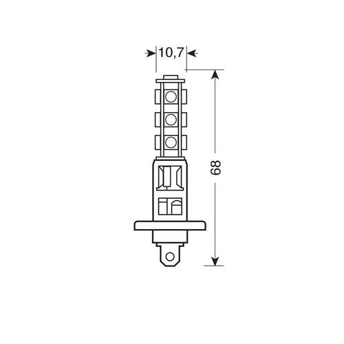 Λάμπα LAMPA H1 Hyper-LED39 13smd (24/28V -  P14,5s)