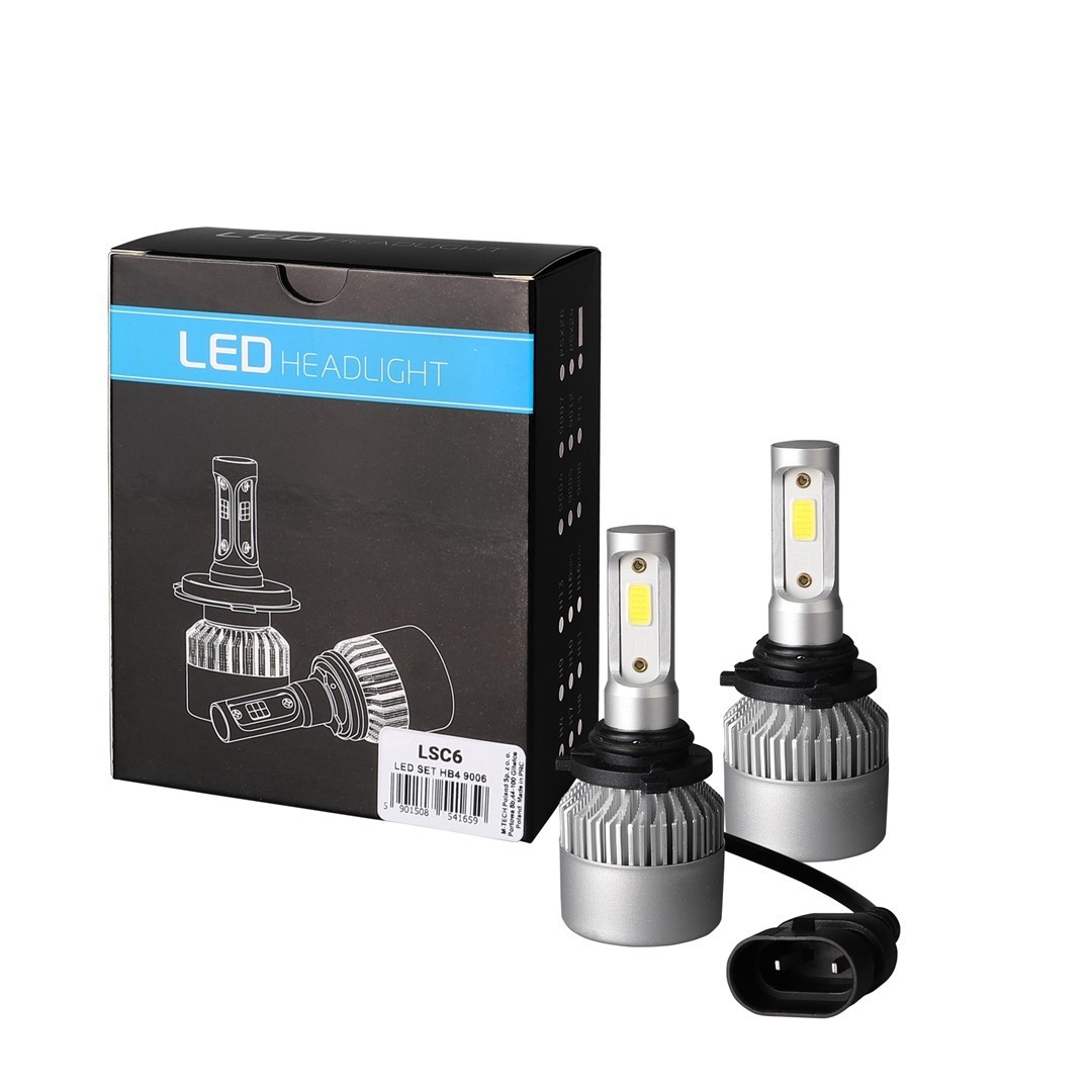 HB4 9006 LED SET C6 9-32V 6500K 10000lm 4 X 10W ΛΑΜΠΑ ΜΕ COB EPISTAR 1021 LED ΚΑΙ ΑΝΕΜΙΣΤΗΡΑΚΙ