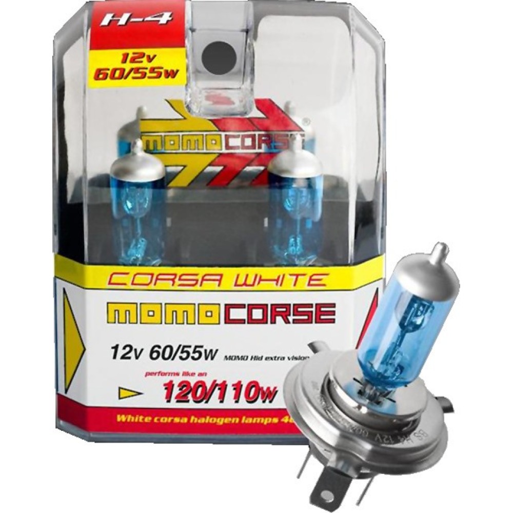 Λάμπα H4 60/55W 4000K Super White 2τμχ Momo