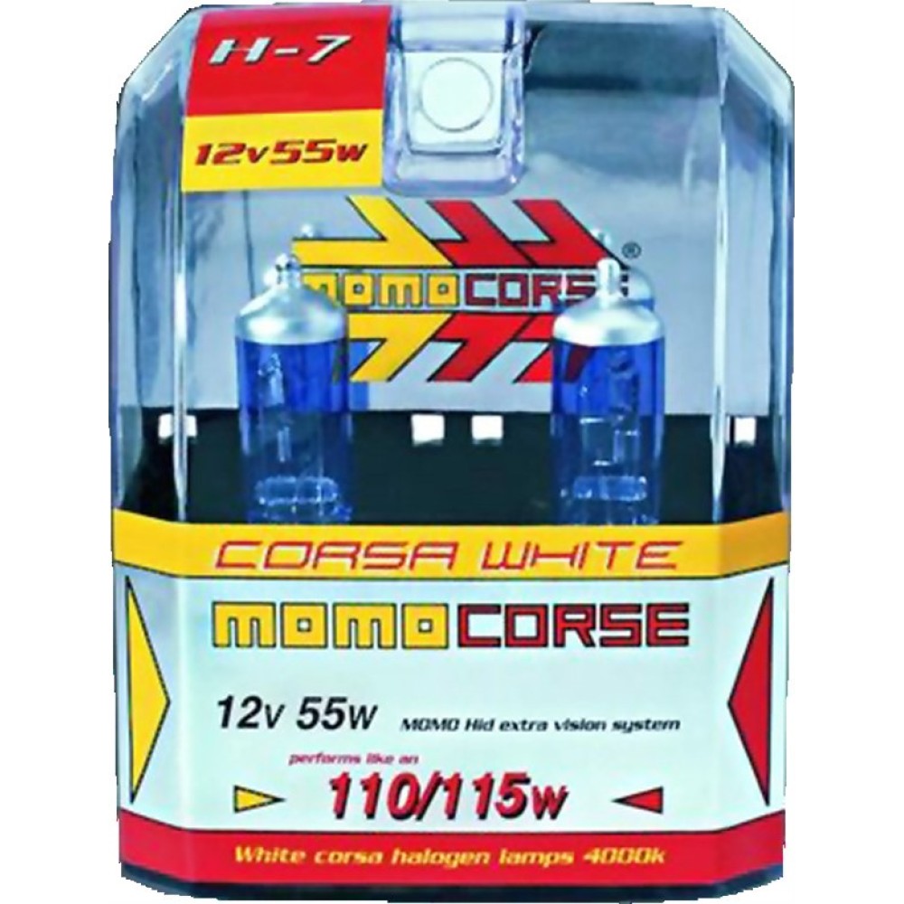Λάμπα H7 55W 4000K Super White 2τμχ Momo