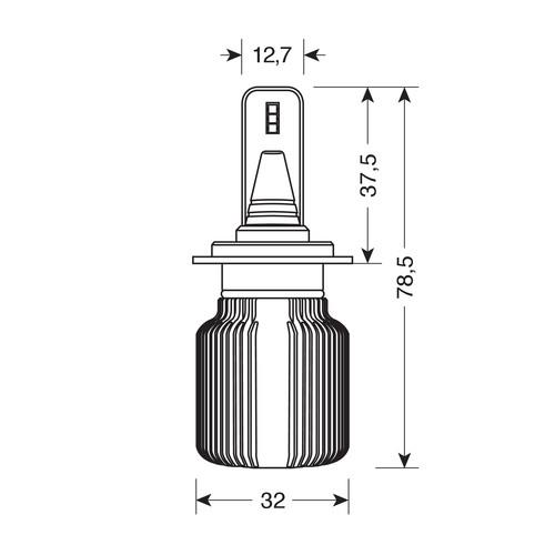Λάμπα H7 LAMPA Σύστημα LED 6 Seoul CSP-Y19 (9-32V/20W/2000Lm/Canbus)