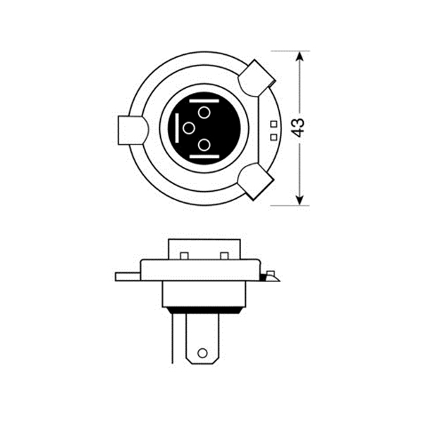 Λάμπα LAMPA H4 (12V 60/55W - P43t)