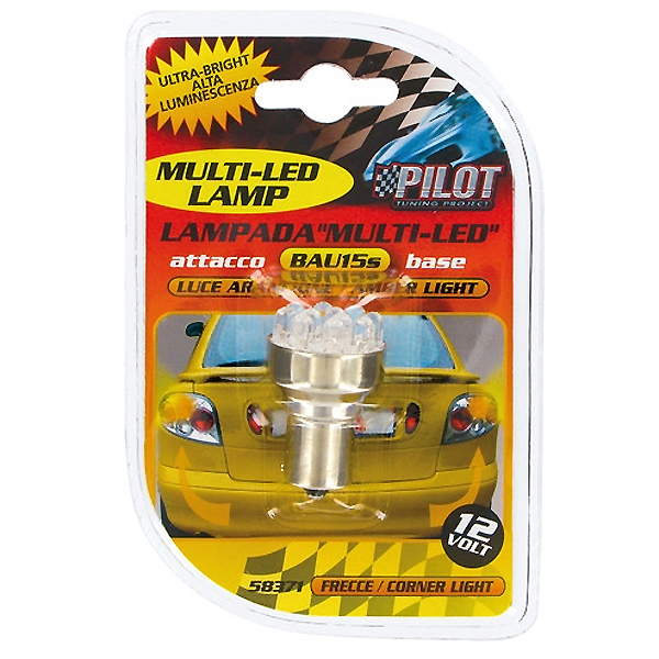 Λάμπα PILOT LED PY21W BAU15s (12V 21W 11Lm/Πορτοκαλί)