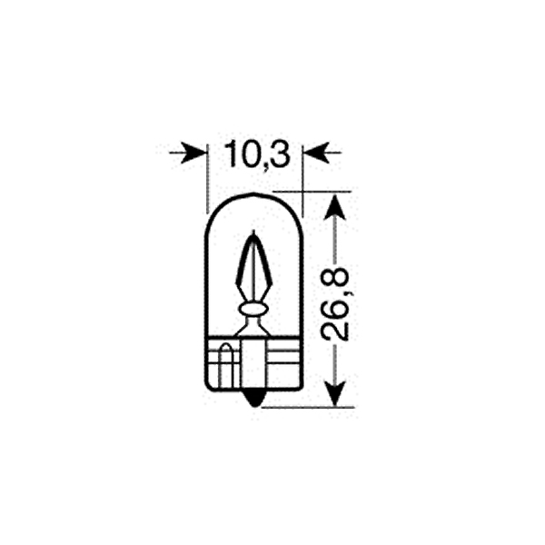 Λάμπα T-10 Χωρίς Κάλυκα 12V 5W / Λευκή (1 τεμάχιο)
