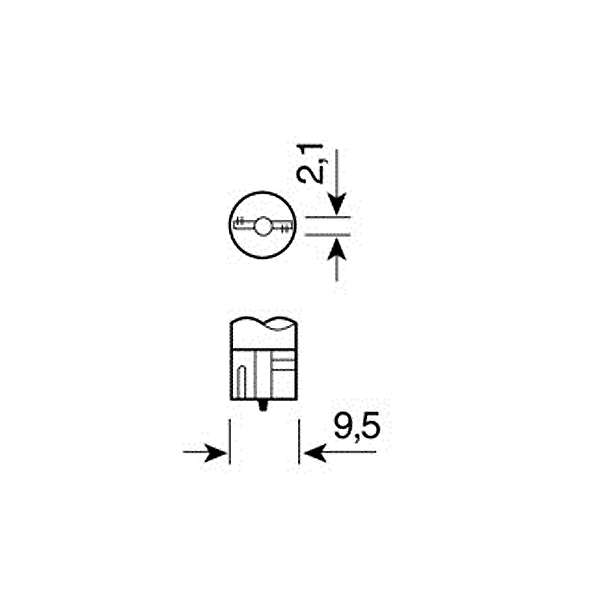Λάμπα T-10 Χωρίς Κάλυκα (12V 5W/ Λευκή)