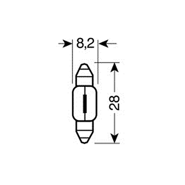 Λάμπες Σωληνωτές LAMPA (12V 10W / 8mm x 28mm)