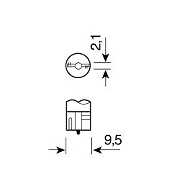 Λάμπες LAMPA T-10 LED  Χωρίς Κάλυκα (Άσπρο)