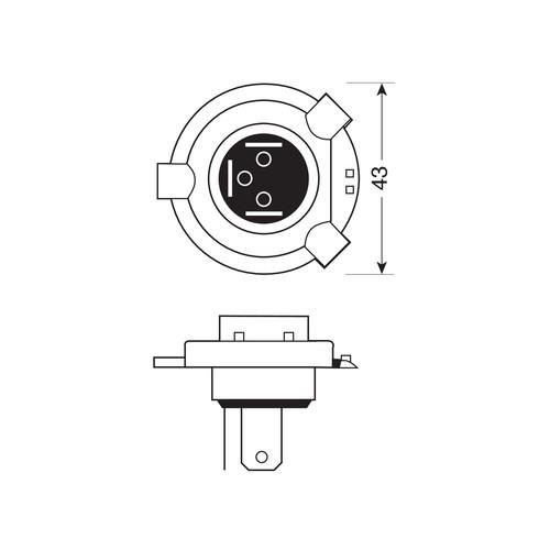 Λάμπες LAMPA Xenon Blue H4 (12V 100/80W - P43t)