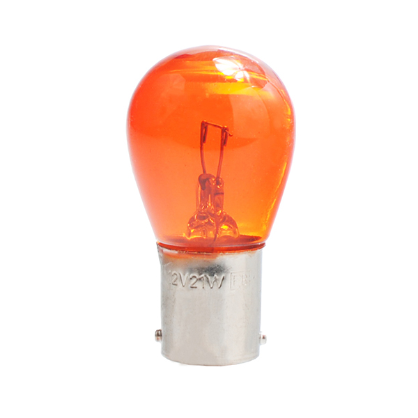 Λάμπες M-TECH P21W BA15s Μονοπολική 12V 21W / Πορτοκαλί / Ίσια (10 τεμάχια)