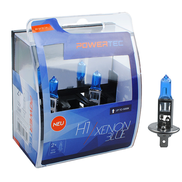 Λάμπες POWERTEC Xenon Blue H1 (12V 55W - P14.5s)