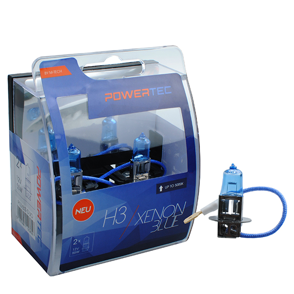 Λάμπες POWERTEC Xenon Blue H3 (12V 55W - PK22s)