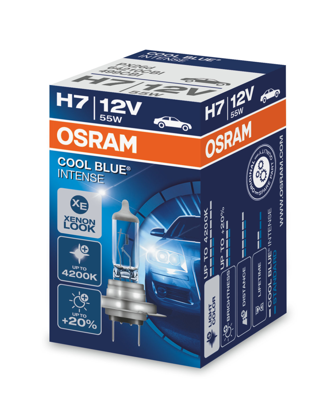 Λάμπες OSRAM Cool Blue H7 (12V 55W - PX26d)