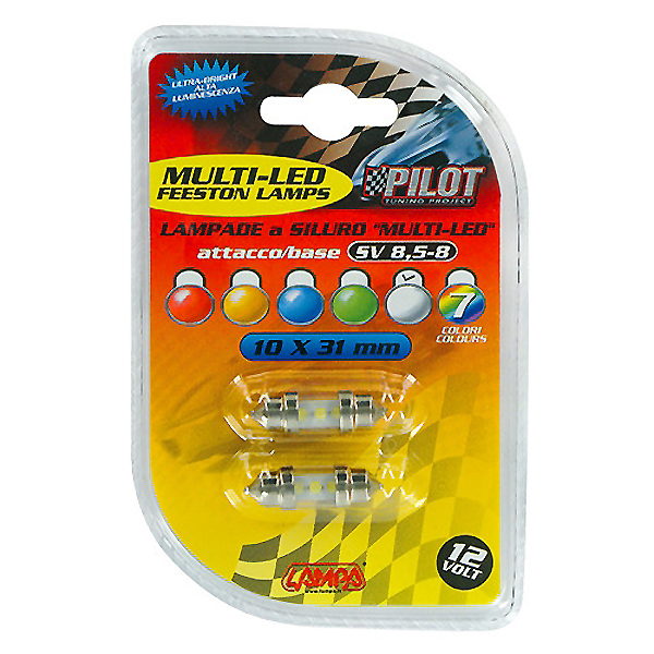 Λάμπες Σωληνωτές PILOT MULTI-LED (12V/10mm x 31mm)