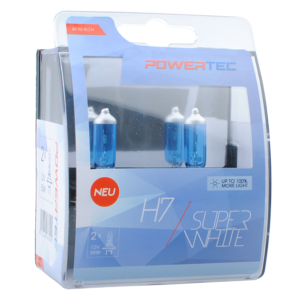 Λάμπες POWERTEC Super White H7 (12V 55W - PX26d)