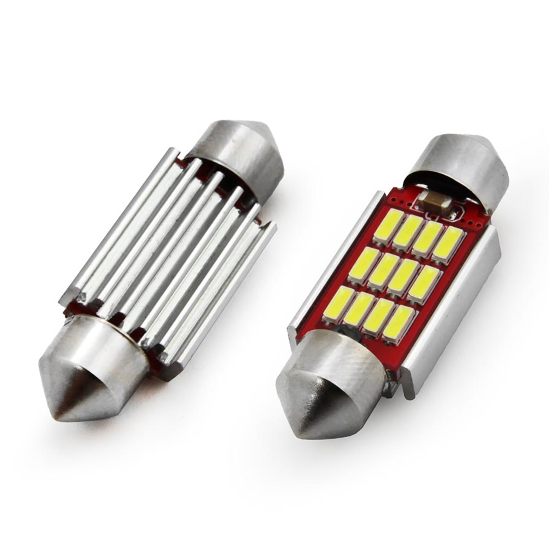 Λάμπες Σωληνωτές AMiO LED 12smd (Canbus/12-24V/12mm x 36mm)