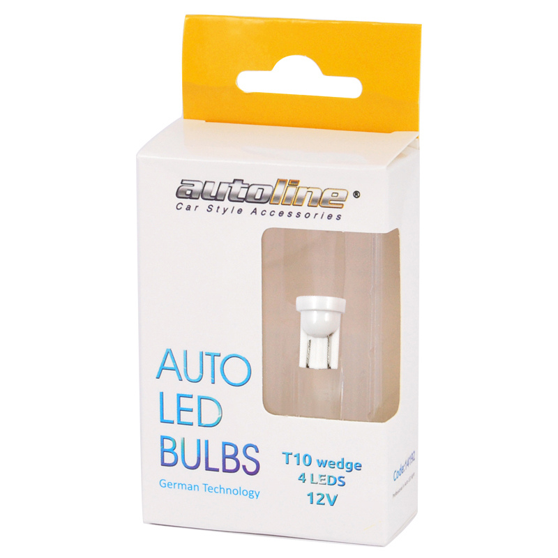 Λάμπες AUTOLINE T10 LED 4smd Χωρίς Κάλυκα (12V)