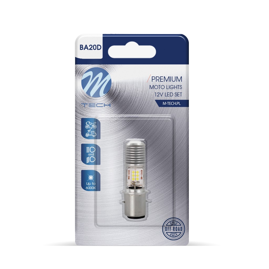 S2 BA20D 10-80V 12W 12x3030SMD LED 1.200lm 6.000K ΔΙΠΛΗΣ ΠΟΛΙΚΟΤΗΤΑΣ BLISTER