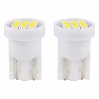 Amio - Λαμπάκια LED 3SMD 7020 τύπου T10 βάση W5W W2.1x9.5d τάση λειτουργίας 12V απόδοσης 0.4W χρώμα λευκό για Επιβατικά Αυτοκίνητα - 2 τεμ. (01096/AM)