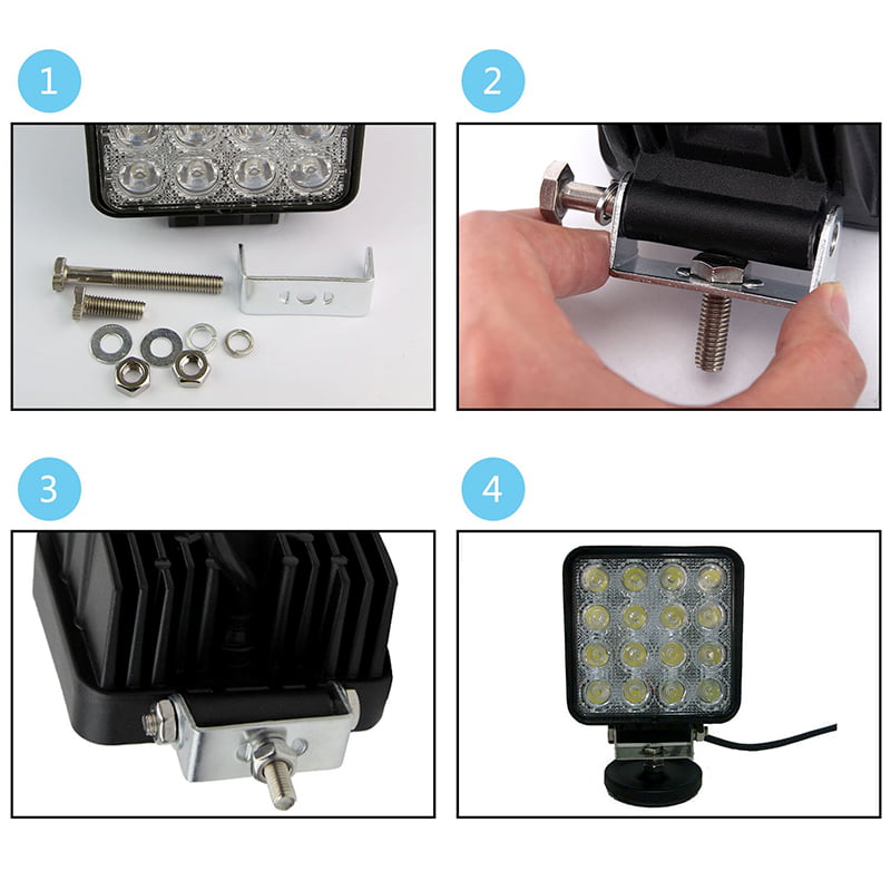 Προβολέας Εργασίας LED (Τετράγωνος / 48W / 10-30V / 3520LM / 6000K)