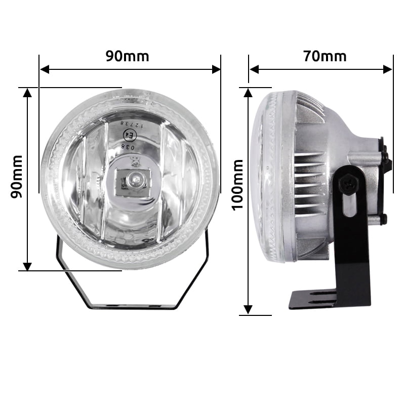 Προβολείς Ομίχλης DLAA Με LED Angel Eye (H3 12V 55W)