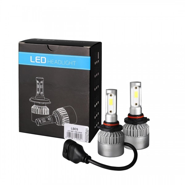 HB3 9005 9-32V 6.500K 10.000lm 4x10W COB ΛΑΜΠΑ LED EPISTAR 1021 C6 KIT ΜΕ ΑΝΕΜΙΣΤΗΡΑΚΙ