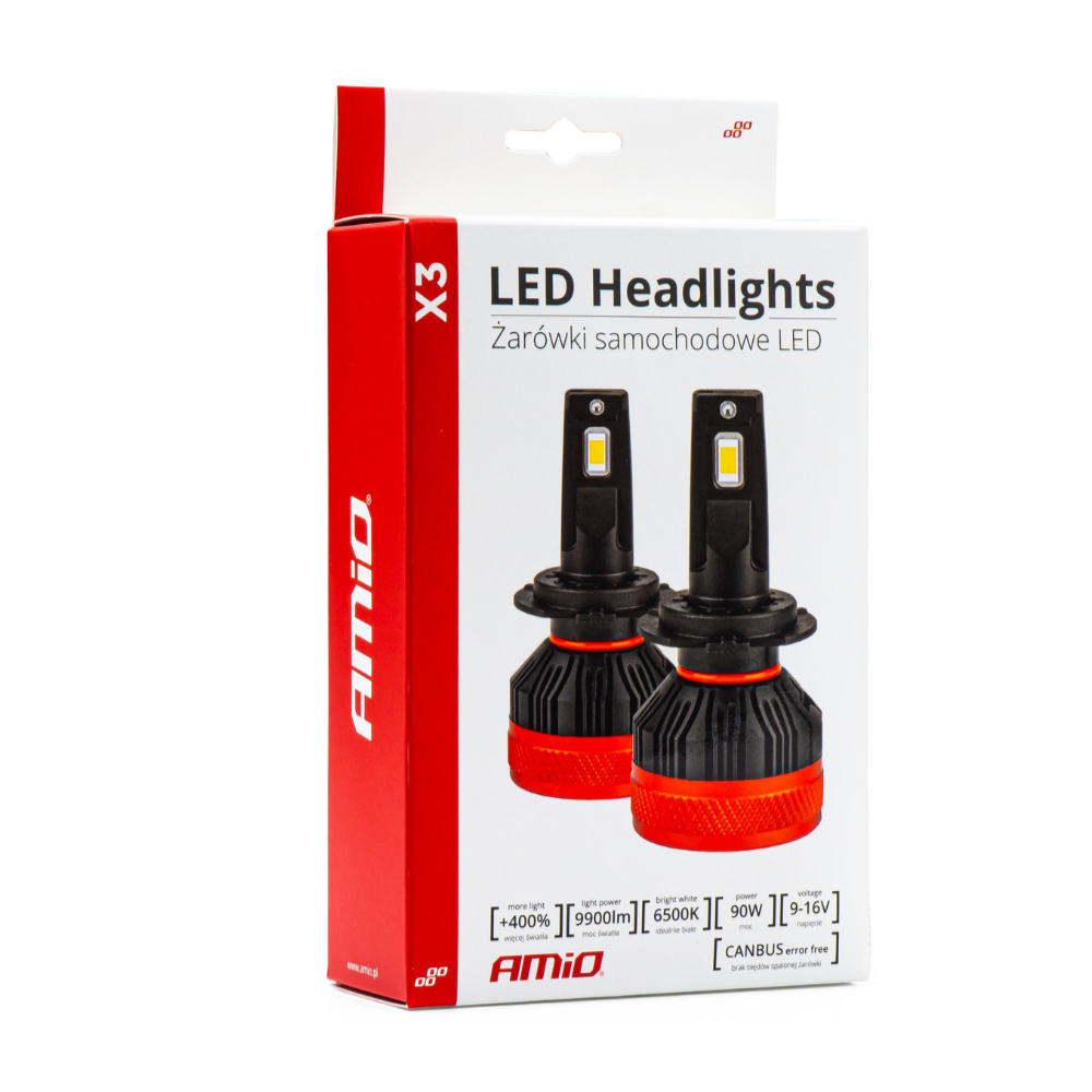 Λάμπες H15 AMiO Σύστημα LED Headlight CANBUS (9-16V/90(2x45)W/6500K/9900Lm)