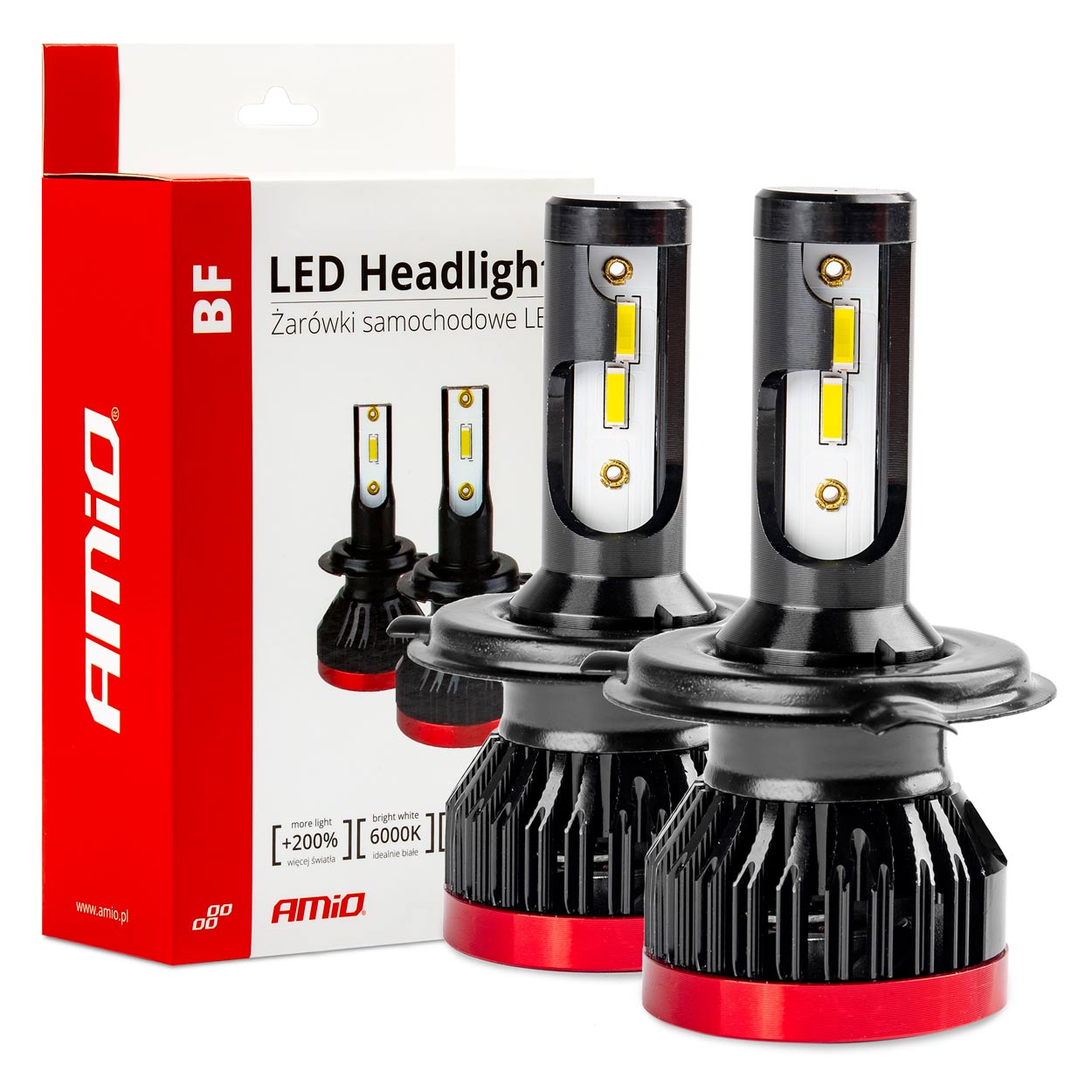 Λάμπες H4 AMiO Σύστημα LED Headlight (6-18V/50(2x25)W/6000K/3100Lm)