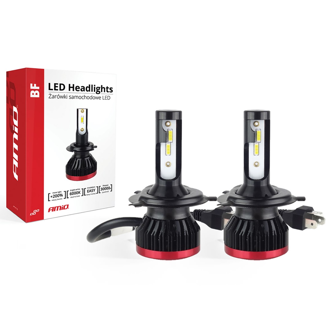 Λάμπες H4 AMiO Σύστημα LED Headlight (6-18V/50(2x25)W/6000K/3100Lm)