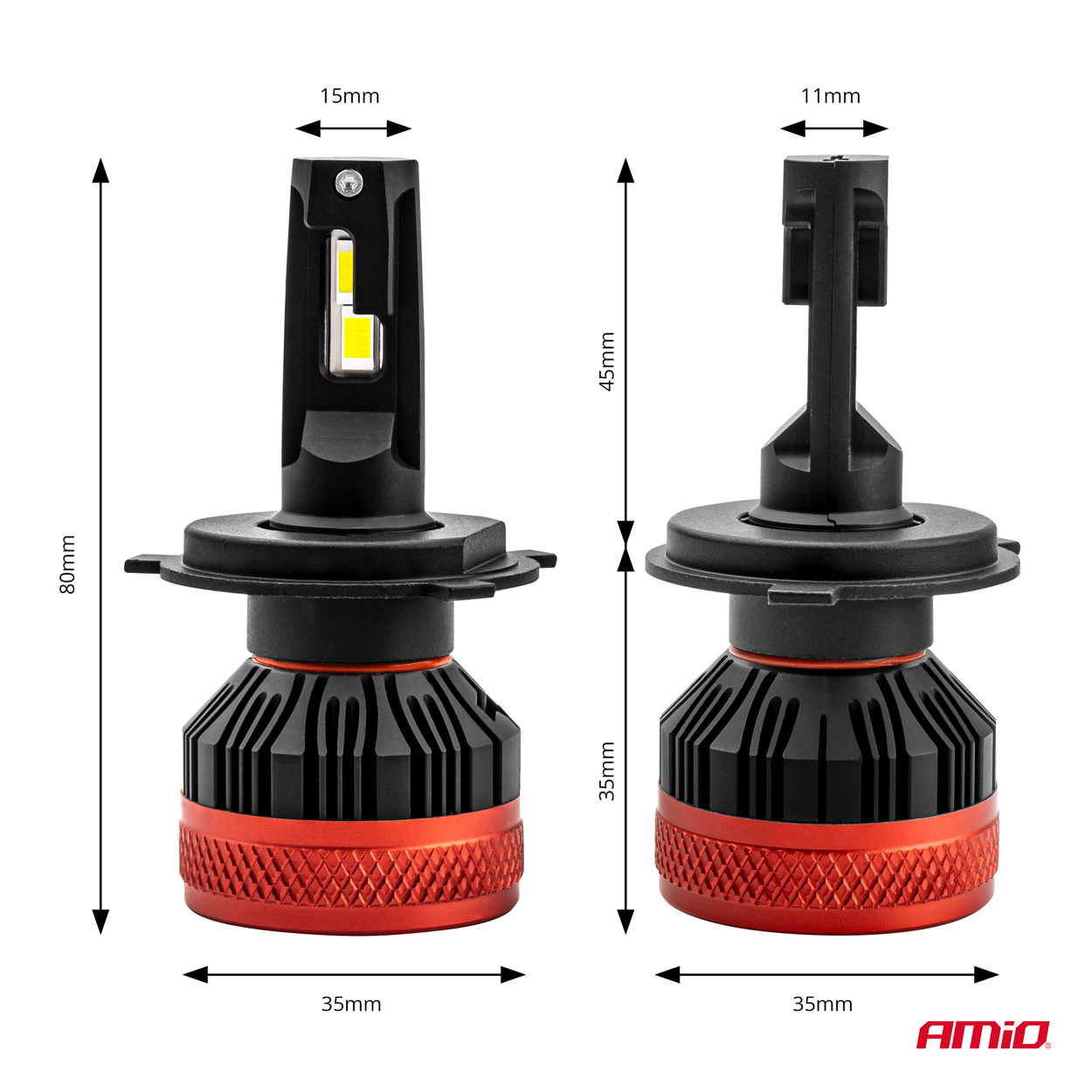 ΛΑΜΠΕΣ LED H4 10-16V 90W 6.500K 9900lm CAN BUS (ME ΑΝΕΜΙΣΤΗΡΑΚΙ) X3 SERIES