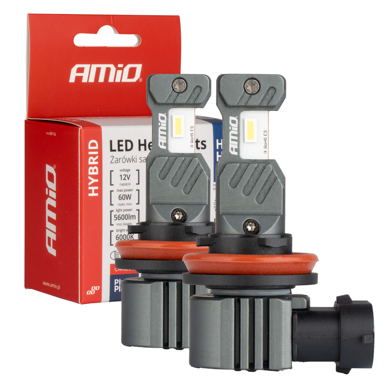 ΛΑΜΠΕΣ LED H8/H9/H11/H16 12V 60W 6.000K 5.600lm +400% LED CAN-BUS HYBRID SERIES