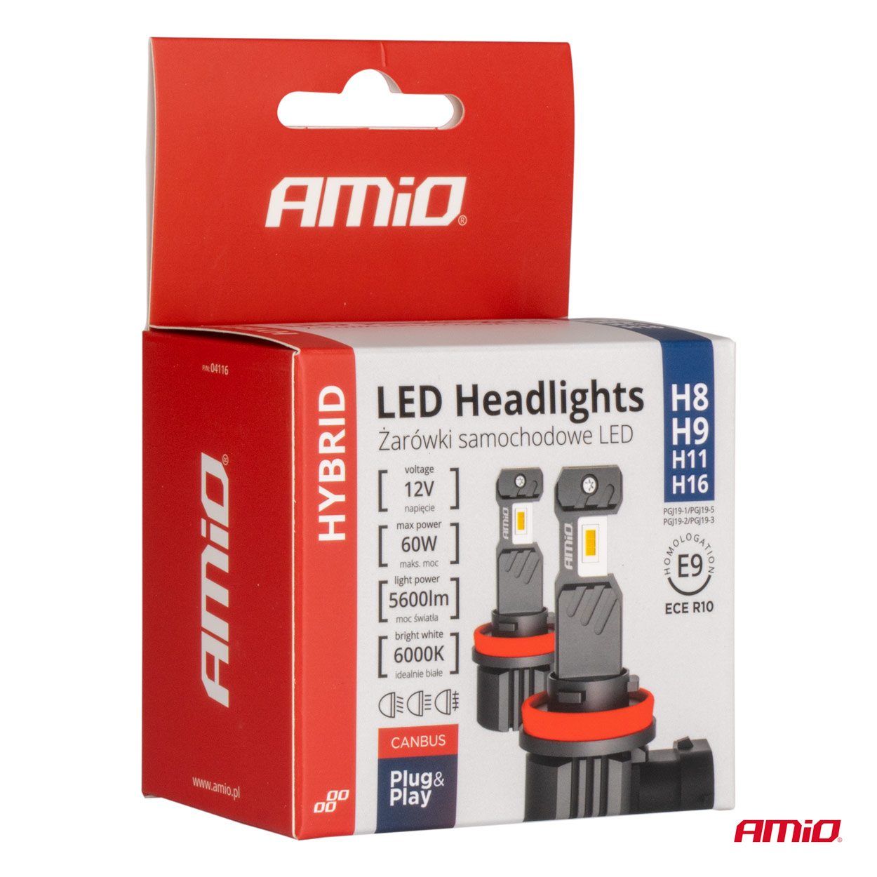ΛΑΜΠΕΣ LED H8/H9/H11/H16 12V 60W 6.000K 5.600lm +400% LED CAN-BUS HYBRID SERIES