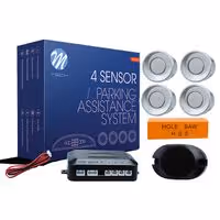 Σύστημα Παρκαρίσματος M-TECH Με 4 Αισθητήρες & Buzzer (Ασημί / 21.5mm)