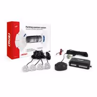 Σύστημα Παρκαρίσματος AMiO Με 4 Αισθητήρες & Buzzer (Ασημί / 22mm)