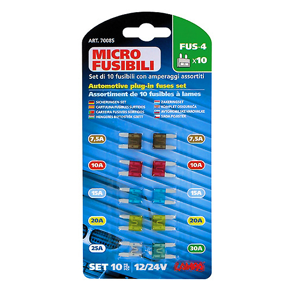 Σετ Ασφάλειες LAMPA Μαχαιρωτές Mini (12 / 32V / 10 τεμάχια)